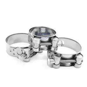 YONGYONG DIN ANSI Standards Hydraulic Heavy Duty Stainless Steel 304 T Bolt Clamp Burr-free Flared Edges Vibration-proof for