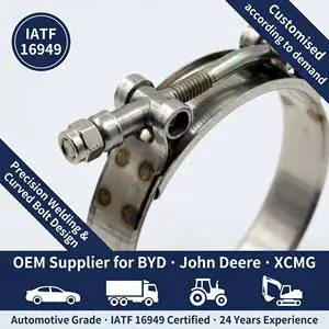 T-Bolt V-Clamp for Silicone Hoses Automotive Grade Stainless Steel Inch Powerful Clamping Manufacturer 24 Years Experience