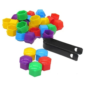 20Pcs 17/19/21mm Wheel Nut Bolt Head Cover Glossy ABS Auto Trim Tyre Wheel Nut Screw Bolt Protection Covers Car Styling