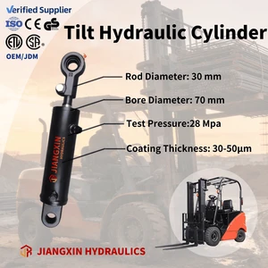 JIANGXIN Telescopic Single Acting Hydraulic Cylinder 28MPa Pressure 1 Year Warranty High Rigidity Hard Chrome Plated for Dump