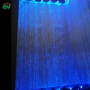 Wedding Restaurant LED Fiber Optic Fabric Light RGB for Table Cloths Curtains Formal Dress Textile Material Decorative Lighting