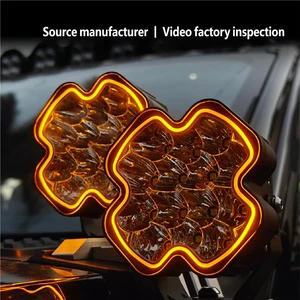 4 Inch Spot Flood Combo LED Offroad Light Waterproof Super Bright Searchlight for Turck 4x4 UTV SUV ATV 300 Wrangler 9000LM 45W
