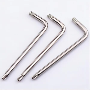 T25 Nickel Plated L Type Torx Hex Key Wrench Industrial Grade Steel Allen Hex Keys With Hole Sizes T10 T15 T20 T30 T40 T50