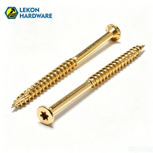 LEKON Dubbel Afgeschuinde Kop Torx Spaanplaatsvijzen DIN7505 Geel Verzinkt #8 #9 #10 Voor Melamine Meubels