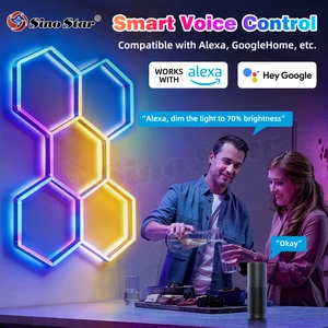 RGB Music LED Light Sound Activated Music Sync Color Changing LED Lamp for Bedroom Home Party Gaming Desk Bar Festival Decor