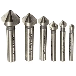 6.3-20.5MM HSS Countersink Bore Round Shank Chamfer Drill Bit 3 Flute 90 Degree Chamfer Countersink Drill Bit for Wood Metal