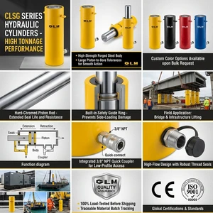 50Ton Hydraulic Cylinder for Heavy Duty Lifting 700bar Single Acting High Tonnage Hydraulic Jacks