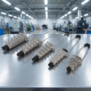 YOJIU PA1500 Adjustable Wedge Type Anodized Aluminium Wire Clip with Air Insulation for Connection Spot Resistant