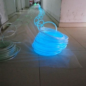 New Item Supper Brightness Twisted 6.0mm Side Glow Fiber Optic Cable Light for Outdoor Lighting Decoration