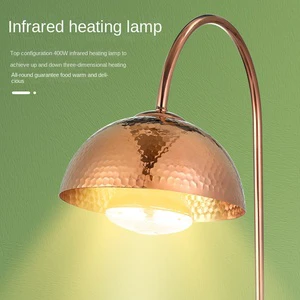 Commercial Hotel Buffet Double Food Heat Preservation Lamp Stand Modern Stainless Steel Chandelier Metal Restaurant Furniture