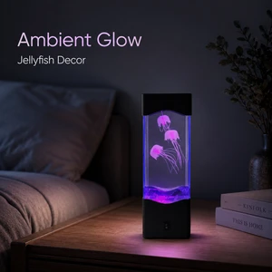 Color Changing LED Jellyfish Aquarium Night Light For Bedroom And Desk Decor Table Lamp Home Decor Gift