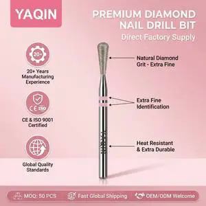Yaqin Nail Drill Bits Set Diamond Grinding Bits Cuticle Clean Manicure Nail Drill Bits Set For Electric Manicure Pedicure