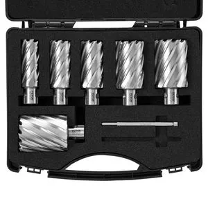 6-Piece Annular Cutter Set Universal Shank M2AL High-Speed Steel 1\