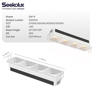 Hot Selling Modern LED Grille Light Aluminum COB Anti-Glare 5W/10W/20W High Lumen Low UGR Ultra Thin Recessed Home Office