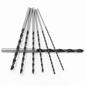 Factory Price Set of 7 Extra Long Wood Drill Bits Brad Point Woodworking High-Carbon Steel Wood Drill Bit
