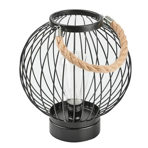Antique Gold Finished Metal Lantern with Hanging Rope for Indoor and Outdoor Homes Decor Use Available in Bulk Quantity Price