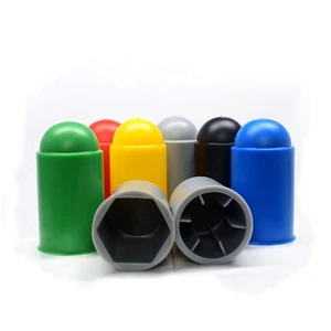 Hexagon M14 - M70 Black Nylon Domed Double Nut Protection Cap/Black Domed Plastic Nut Bolt Cover Caps/Nylon Domed Hex Nuts