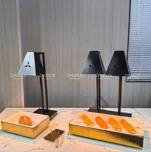 Freestanding Black Infrared Serving Plates Heat Lamp for Food Preservation Catering Buffet Light Food Heating Warmer Lamp