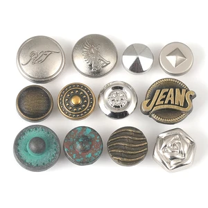 Custom Logo Retro Style Metal Pocket Rivets Zinc Alloy Jeans Stud Denim Rivets for Leather Bag Jeans Pants