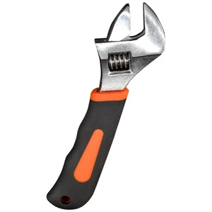 Factory-Wholesale China-Made Short-Handle Sleeve-Grip Adjustable Wrench Chrome-Plated S2 Tool Steel Single End Inch Open-End No