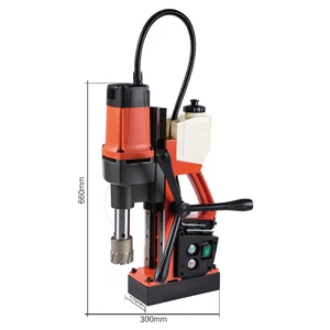 Portable Electric Industrial Grade Magnetic Drill Press OEM 40mm Max Drilling Diameter for Metal Working Annular Cutters Red