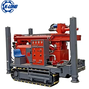 Klong 200m Depth Water Well Drilling Rig Crawler Type with Sanli Operating Valve