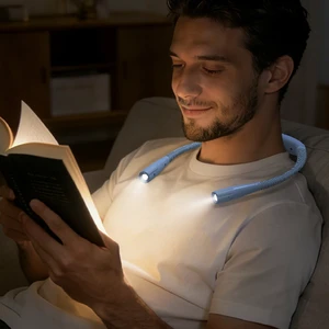 Wholesale Portable LED Flexible Neck Reading Light Book Light 3 Colors 3 Brightness Levels Comfortable Reading Knitting Bedroom