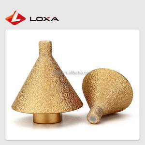 Vacuum Brazed Diamond Beveling Chamfer Drill Bits Milling Bits for Existing Trim & Enlarge Exit Hole
