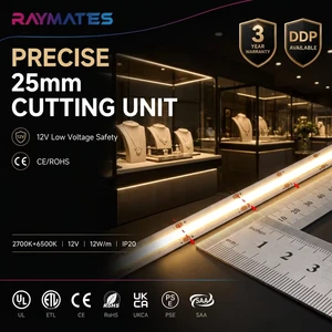 DC12v Flexible Fcob Cob Light Strip 10w Optional Custom Reel Length for Home Cabinet Indoor Commercial Lighting Cob Led Strip
