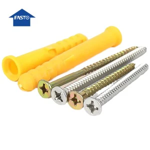 M3 Wall Anchor Wall Gypsum Board Galvanize Self Wood Tapping Hyrax Expansion Nylon Female and Male Chipboard Screw