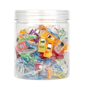 100Pcs Mixed Plastic Sewing Accessories Quilter Holding Wonder Clips Clamps for Sewing Craft Quilt Binding