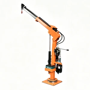 Mini Hydraulic Pickup Crane 1000kg 3.4m Telescopic Boom 360° Slewing Electric Drive