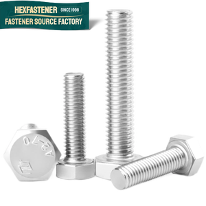 304 Stainless Steel Hexagon Head Bolt Asme Ansi Unf 10#-32 1/4-28 5/16-24 3/8-24 1/2-20 A2-70 Full Thread Hex Head Bolts