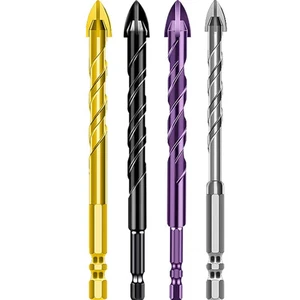 Multipurpose 6mm Cross Mouth Diamond Drill Bit Hard Alloy Carbide Drill Bit for Marble Concrete Glass Tile Ceramic Iron Wall