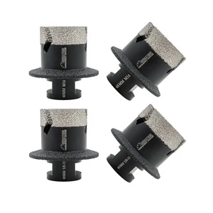 40/45mm Double Layer Brazed Diamond Drilling Chamfering Washbasin Sink Core Drill Bits Hole Opener Cutting Bit for Angle Grinder