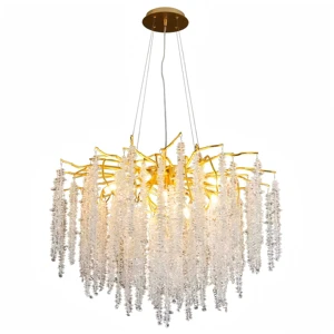 Modern Creative Adjustable Wire Chandelier Tassel Branch Tree Decorative Lamp for Home or Villa Dining Middle Sizes