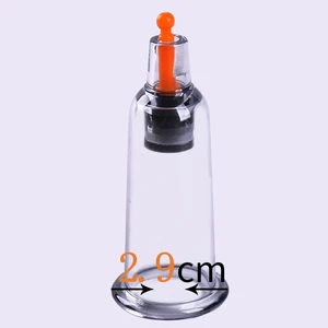 BY B06 -2.9cm Wholesale Facial Hijama Plastic Cupping Vaccum Cupping Suction Cup Cupping with Pump Tool for Sale