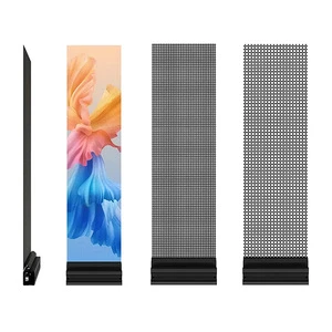 P3.91 Flexible Transparent Holographic 3D LED Film Advertising LED Display Glass Slim Led Screen For Glass Window