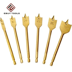Drill Bit Factory Good Quality Hole Saw Flat Tri-Point Wood Bit Wood Spade Drill Bits Hex Shank for Wood Drilling