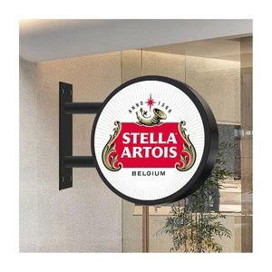 Custom Outdoor Round LED Light Box Sign Board Business Advertising Illuminated with Aluminium Frame