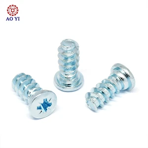 Carbon Steel Flat Tail Countersunk Head Self-tapping Screw Nickel-plated Zinc Flat Head Self Tapping Screw for Household