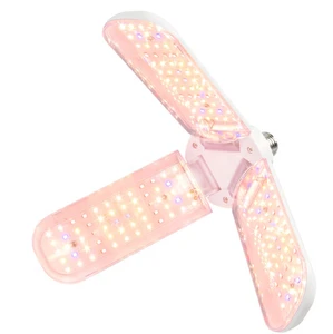 150W LED Grow Light Bulb - 414 LED Plant Light Bulb E26/E27 Sunlike Full Spectrum Plant Grow Lamp with IP54 Waterproof Foldable