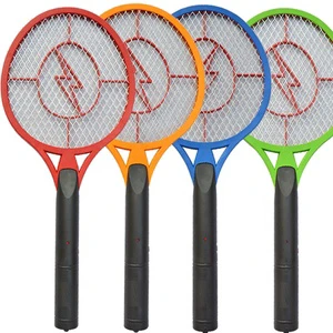 USB Rechargeable Solid Electric Shock Bug Zapper Fly & Mosquito Killer Racket Swatter with Long-Lasting Battery Eco-Friendly