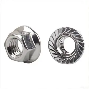 Grade 8/10 Galvanized Serrated Hex Flange Lock Nut For Fastening