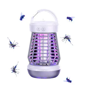 Electric Mosquito Zapper 2-in-1 Bug Killer Lamp Indoor Outdoor Rechargeable Mosquito Trap for Home Garden Patio