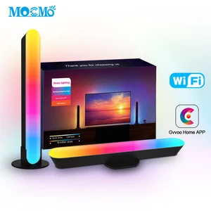 Tuya Smart RGB Music LED Ambient Light Bar Color Changing Compatible with Alexa for Gaming TV Bedroom Living Room Party