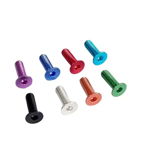 MALAXY M2 M2.5 M3 M4 M5 M6 M8 Aluminum Anodized Colored Screws Bolts For Motorcycle