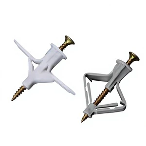 Aircraft Expansion Plug Butterfly Expansion Bolt Nail Hollow Plate Special Galvanized Rust for Gypsum Board Hollow Brick Pack 50