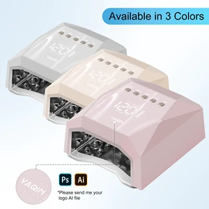 Customize Oem 120w Rechargeable Professional Curing Uv Led Nail Lamp 45 Leds With 4 Timer Settings Lcd Display for Home Salon