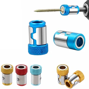 Universal Magnetic Ring 1/4 Metal Screwdriver Bit Magnetic Ring for 6.35mm Shank Anti-Corrosion Drill Bit